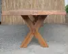  Product image 3 of the product “Natural wood table suar with wooden legs X model, 340cm length, 110cm width, 81cm height. Table top 8cm thickness ”
